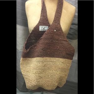 Helen Kaminski 2 tone Australian raffia bucket bag